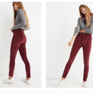 MADEWELL 10" High-Rise Skinny Cords Canterbury 31